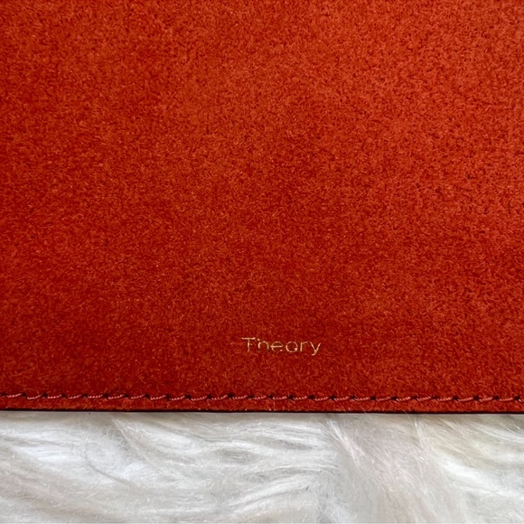 New! THEORY Clutch Crossbody Bag in Burnt Orange - Picture 5 of 11